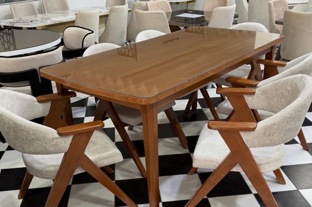 Table Bois & Verre Vintage